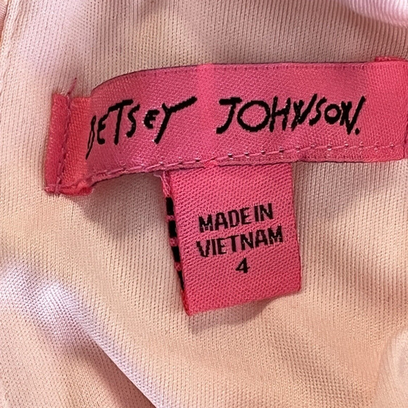 NWT Betsey Johnson Maxi Dress SZ 4 Pleated Pink Animal Print Prom Event Party - Picture 6 of 11